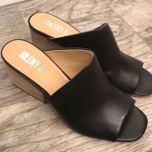 Silent D black mules FREE PEOPLE